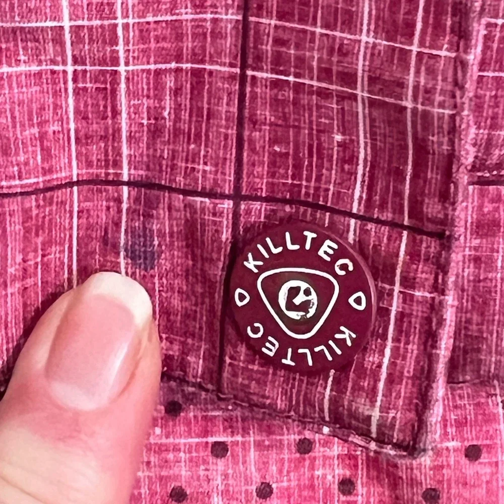 Killtec Pink Plaid‎ Ski Jacket Hooded Waterproof Breathable Kids Size 10